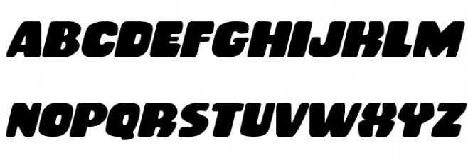 Rubber Boy Expanded Italic Polices MAJUSCULES