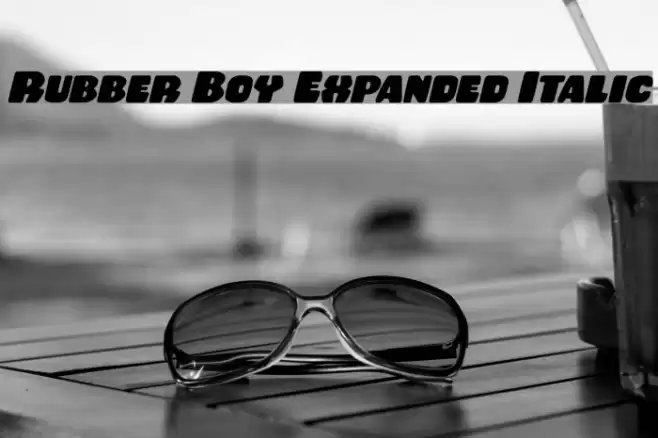 Rubber Boy Expanded Italic Font examples
