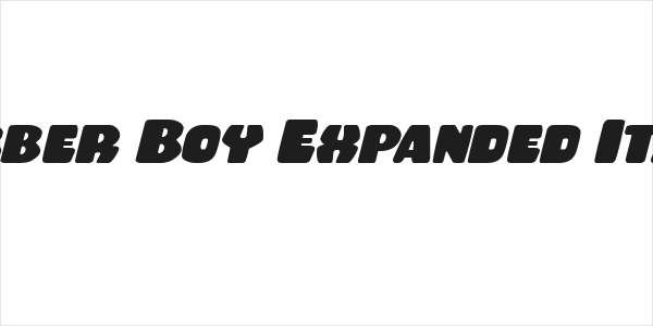 Rubber Boy Expanded Italic Logo