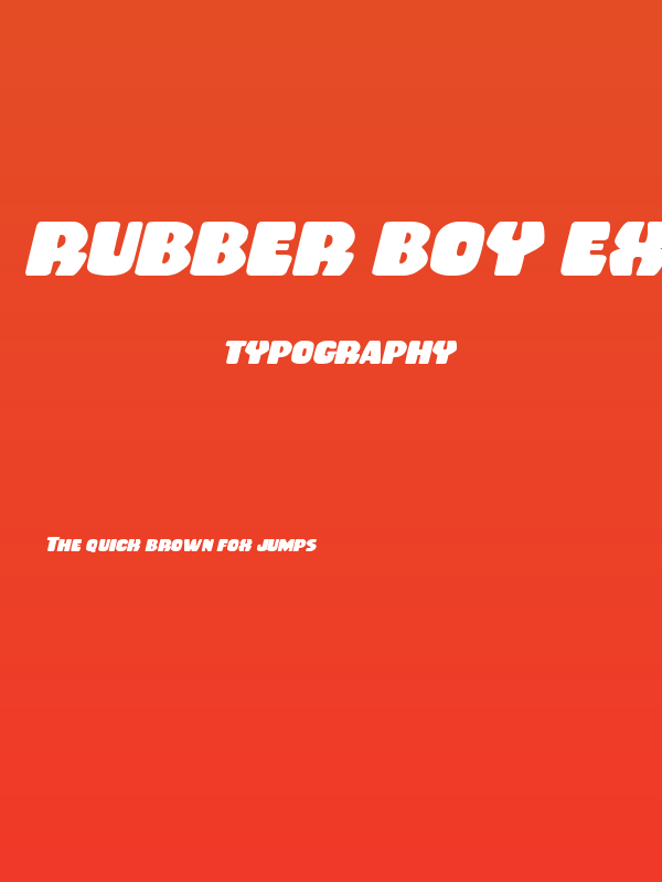 Rubber Boy Expanded Italic Poster