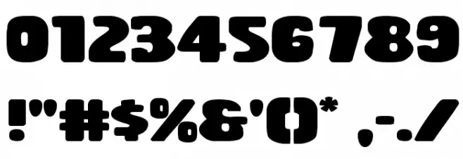 Rubber Boy Expanded Font OTHER CHARS