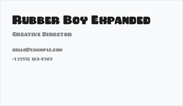 Rubber Boy Expanded Business Card