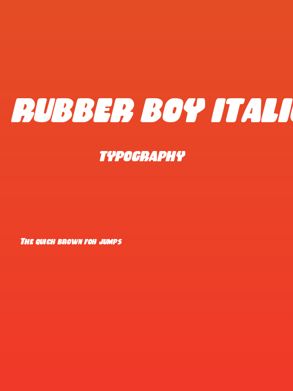 Rubber Boy Italic Poster