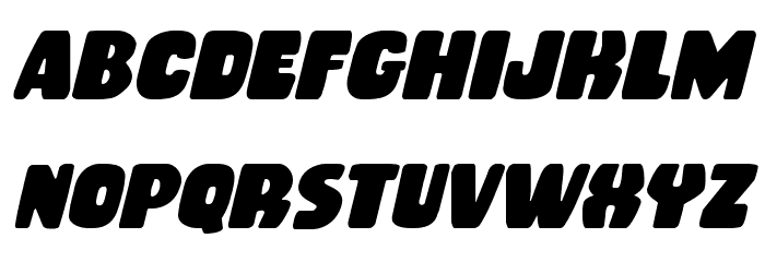 Rubber Boy Italic Font LOWERCASE