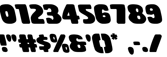Rubber Boy Leftalic Font OTHER CHARS