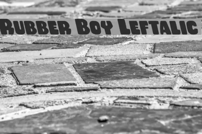 Rubber Boy Leftalic خط examples