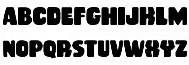 Rubber Boy Regular フォント 大文字