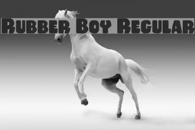 Rubber Boy Regular फ़ॉन्ट examples