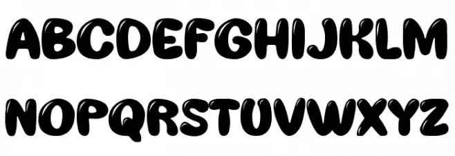 Rubber-Duck Schriftart Groß