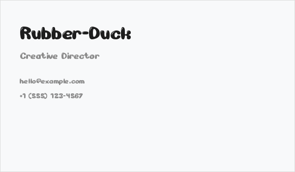 Rubber-Duck Business Card