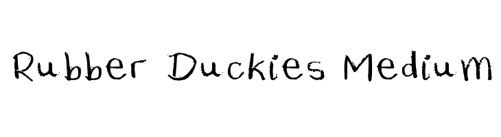 Rubber Duckies Medium Font