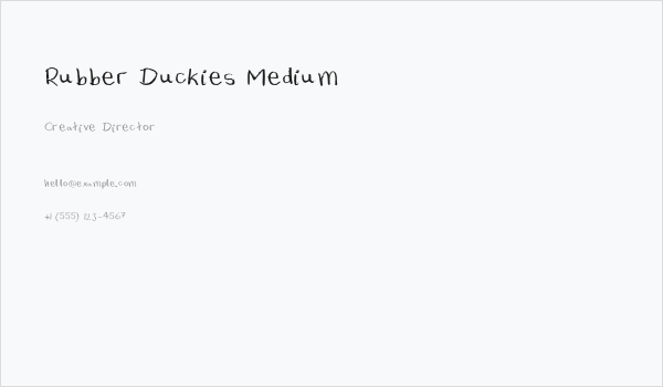 Rubber Duckies Medium Business Card
