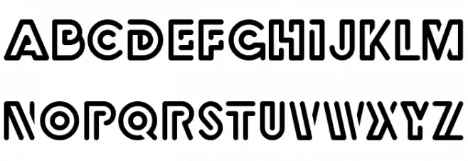 Rubber Schriftart Groß
