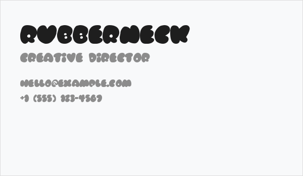 Rubberneck Business Card