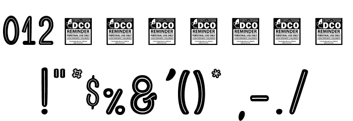 Rubbers_PersonalUseOnly Font OTHER CHARS