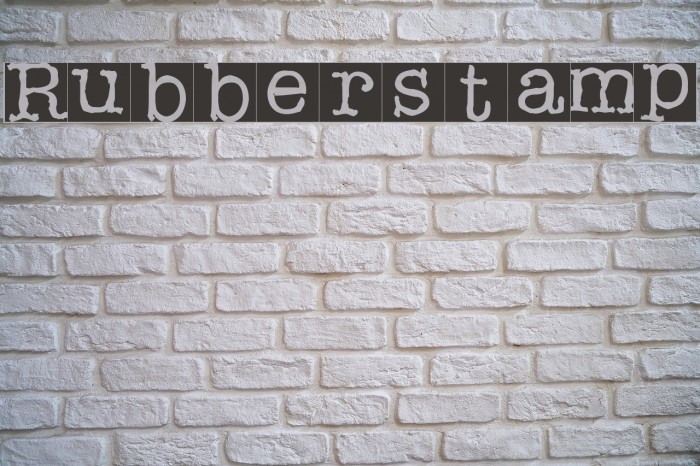 Rubberstamp Font examples