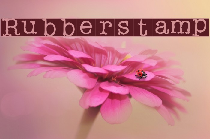 Rubberstamp Font examples