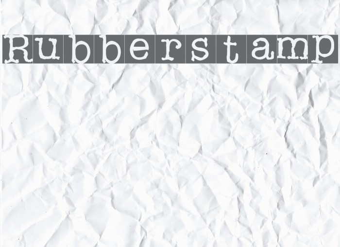 Rubberstamp Font examples