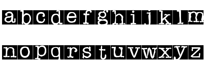 Rubberstamp Font LOWERCASE