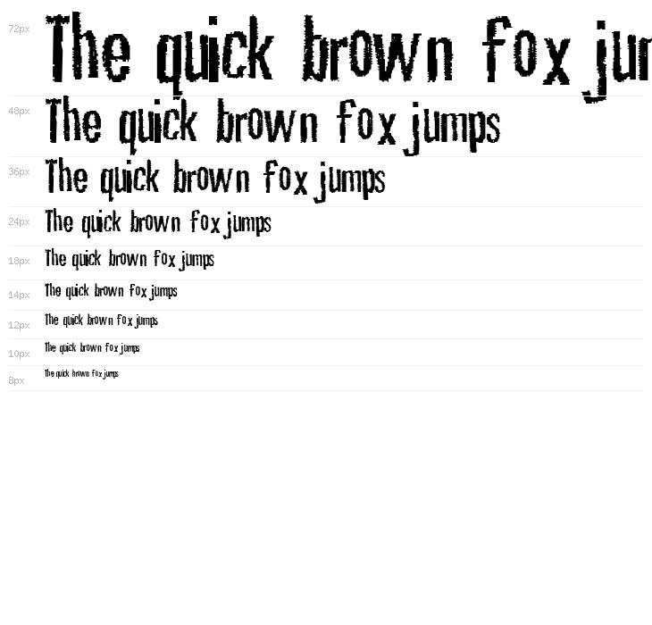 Rubbing Font Waterfall