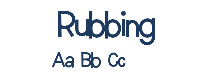 Rubbing Font Preview