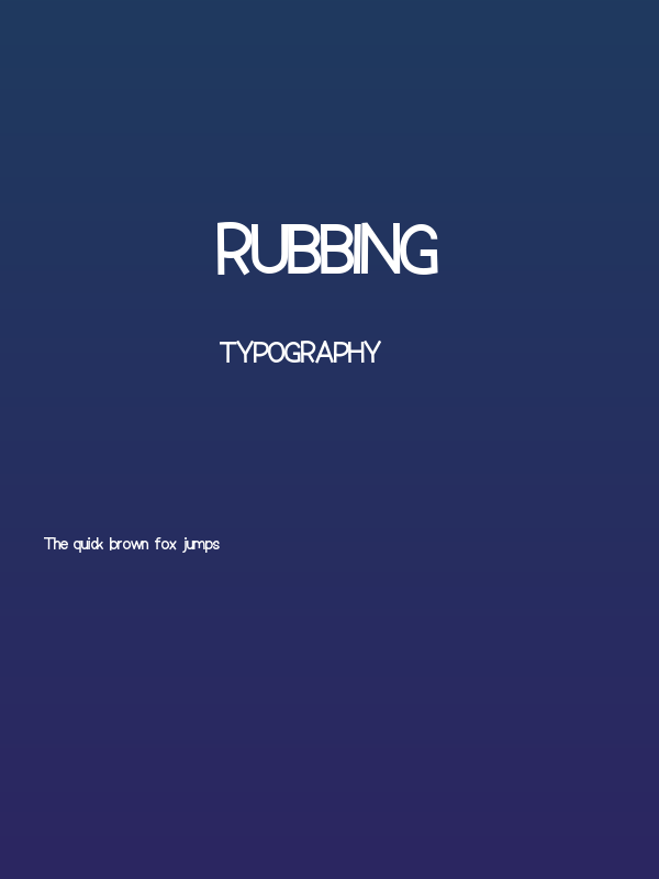 Rubbing Poster