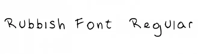 Rubbish Font 2 Regular  免费字体下载
