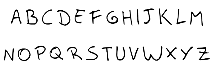 Rubbish Font 2 Regular Caratteri MAIUSCOLE