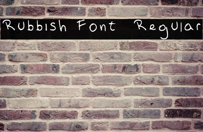 Rubbish Font 2 Regular Example 1
