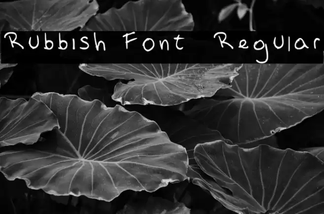 Rubbish Font 2 Regular Polices examples