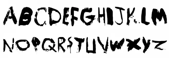 Rubbish Regular Schriftart Groß