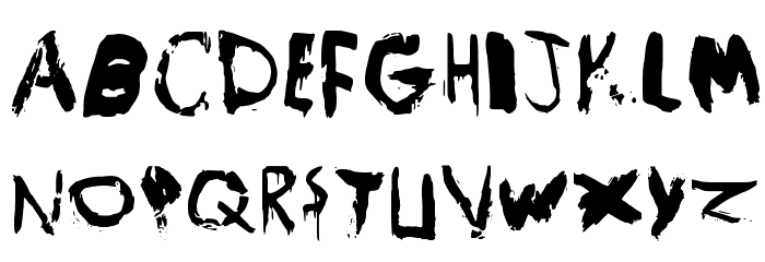 Rubbish Regular Font LOWERCASE
