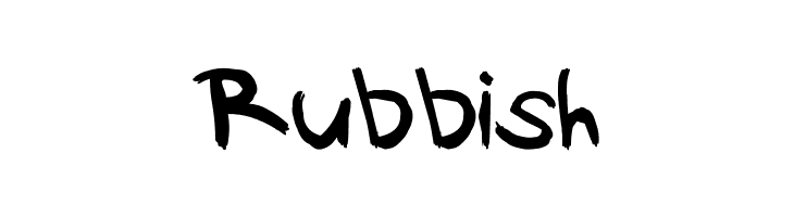 Rubbish  Descarca Fonturi Gratis