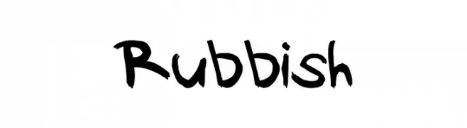 Rubbish  フリーフォントのダウンロード