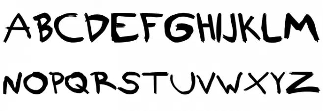 Rubbish Font UPPERCASE