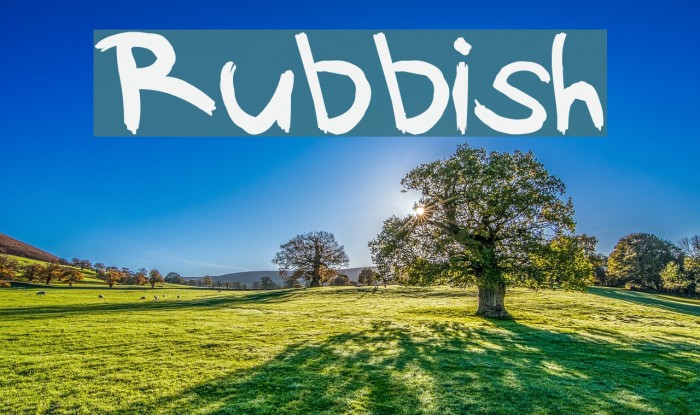 Rubbish Font examples