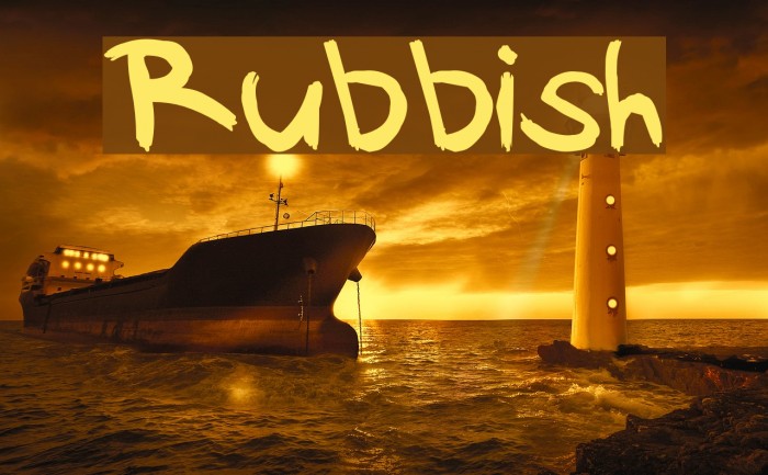 Rubbish Font examples