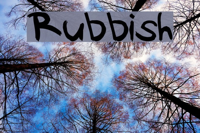 Rubbish Font examples