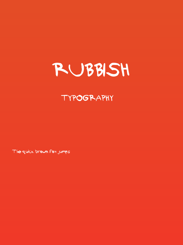 Rubbish Poster