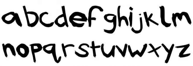 Rubbish خط أحرف صغيرة