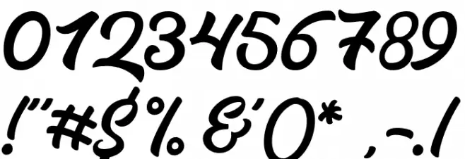 Rubellion Script FREE Personal Regular Font OTHER CHARS