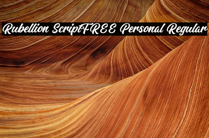 Rubellion Script FREE Personal Regular Example 2
