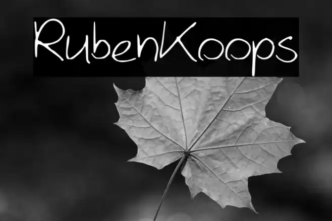 RubenKoops Font examples