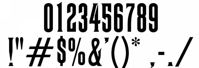 RubensOpti-ExtraCondModified Font OTHER CHARS