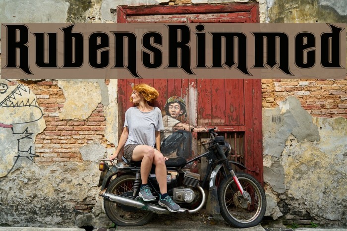 RubensRimmed Font examples