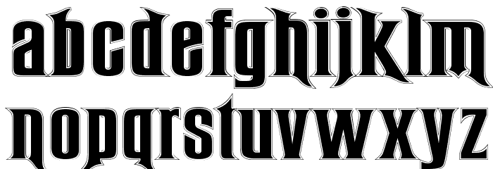 RubensRimmed Font LOWERCASE