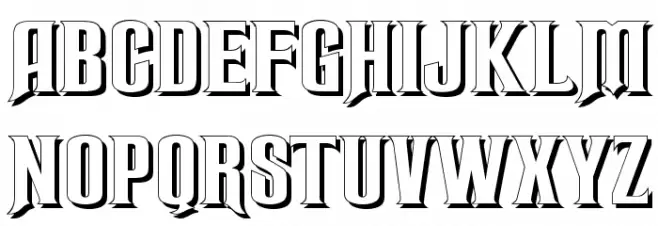 RubensShadow Шрифта ВЕРХНИЙ