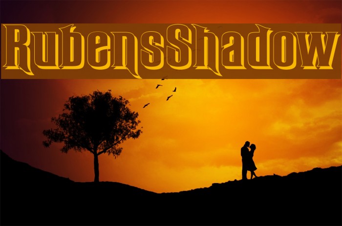 RubensShadow Font examples