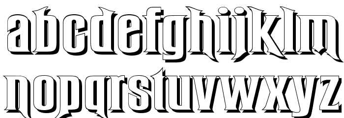 RubensShadow Font LOWERCASE