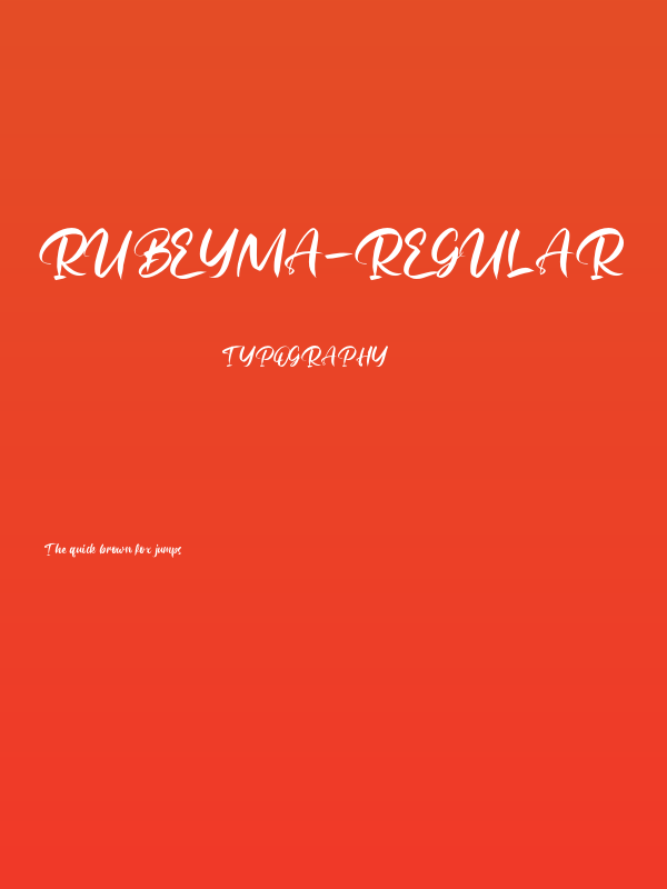 Rubeyma-Regular Poster